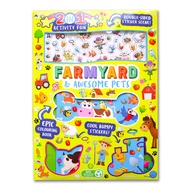 Pharmacyard & Awesome Pets 2In1 Activity Fun (Includes: Double-Sided Sticker Scene, Coloring Book, a