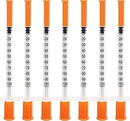 100 Pack 1ml/cc Syringe with 31 Gauge 1/4(6mm) inch Needle Disposable for Lab Accessories, Refilling