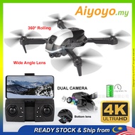 4K Drone Dual Camera Drone WIFI FPV HD Camera Drone Wide Angle HD 1080P Camera Height Keep RC Quadcopter Drone Folding Drone Mini Drone Gift Toy