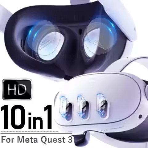 Lens Film For Meta Quest 3 Soft TPU Protective Film Headset HD Screen Protector Clear Full Cover Tem