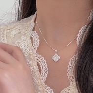 Calendula four-leaf clover necklace, four-leaf clover pendant, fashion necklace, Valentine's Day nec