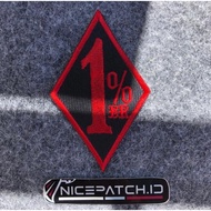 1 Percent Emblem Patch One Percent Percent Percent Sewing Embroidery Emblem