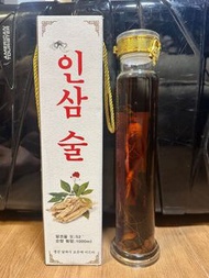 【全新連盒】韓國/朝鮮正宗高麗人蔘酒 1000ml (52度高濃度)｜含整支人蔘 養生/擺設/送禮