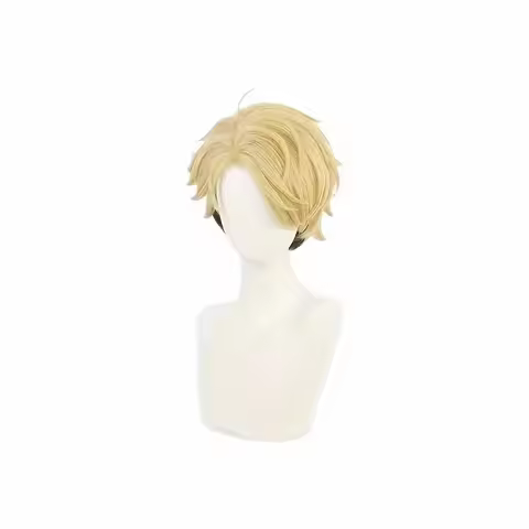 Anime Cosplay Narukami Arashi Wig Short Curly Blonde Brown Synthetic Hair Peluca For Frieren Festiva