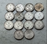 香港1939年5仙硬幣共14枚（品相實物如圖）