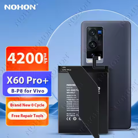 NOHON B-P8 Phone Battery for Vivo X60 Pro Plus X60ProPlus+ X50 X30 X20 X27 X70 X80 X90 Bateria Repla
