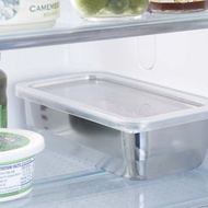 日本 下村工業 日本製長方形不鏽鋼調理保鮮盒1100ML-2件組