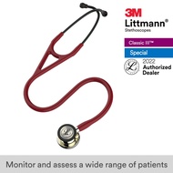 3M Littmann Cardiology IV Stethoscope Burgundy Tube Champagne Chestpiece 6176