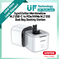 UNITEK SyncStation Marshmallow M.2 USB-C to PCIe/NVMe M.2 SSD Dual Bay Docking Station with Offline 