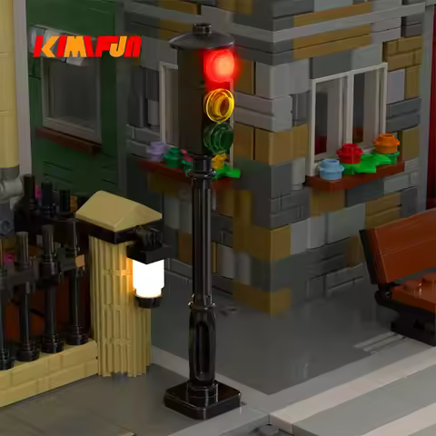 Lego LED City Blocks Building Blocks LED Street Traffic Signal Light For Lego City Series Bricks Blo