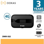 D-Link New Colour Screen DWR-932 D3 4G LTE Portable Mifi Wireless Modem Wifi Router for Unifi Mobile