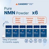 Xandro Lab NMN Super Pack [ 6 x NMN Powder, 12 months supply ] | Boost NAD+, Energy Booster, Healthy