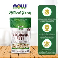 (Best by 12/26) NOW Foods Macadamia Nuts, Dry Roasted with Sea Salt, Source of Fiber, Gluten-Free an