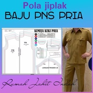 Pola Jahit Pola Jiplak Pola Baju Keki Pria Seragam Dinas