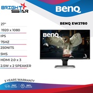 BENQ 24" 27" EW2480 EW2780 EYE-CARE MONITOR / 27" IPS / 1920x1080@75HZ FHD / 250NITS(HDR 10) / 5MS(G