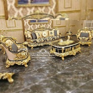 Kursi Sultan Ruang Tamu Sofa Mewah Sultan Klasik Kursi raja Sultan Sopa Ukiran Jepara Mewah Terbaru