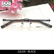 FL20 Frame kacamata Pria Frameless Sport Julius France minus progresif rimless Wanita