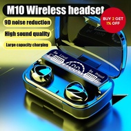 M10 Earphones Earbuds Wireless Bluetooth TWS Headsets In-Ear Bass Sports Waterproof Touch Control St