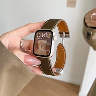 Genuine Leather Magnetic Buckle Strap/app-le iwatch s9s10 Simple Casual Strap Unisex/s87s6s5s4s3