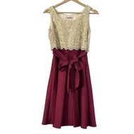 Aimer Dress Sleeveless Knee-length beige Bordeaux ribbon Lace Women Direct from Japan Secondhand