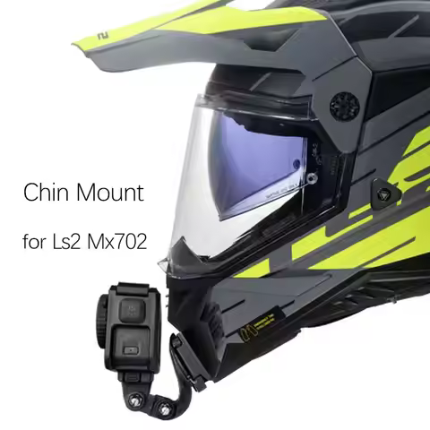 for LS2 MX702 Helmet Chin Mount, Custom Aluminum GoPro Mount for Hero 13/12/11/10/9, Insta360 Ace Pr