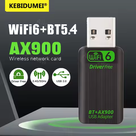 WiFi6 AX900 USB Bluetooth 5.4 Wireless Adapter Dual Band 2.4G&5GHz Dongle Network Wlan Card Receiver