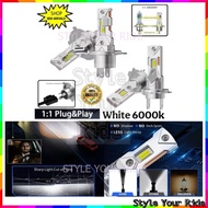 (R15) New 2pcs 5000LM 46W H11 LED Headlight Bulbs 6000k Cool White H7 H4 Car led Headlight Adjustabl