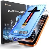 MAGIC JOHN 2 Pack for iPhone 17 Pro Max 6.9 inch Tempered Glass Screen Protector, Auto Dust-Eliminat
