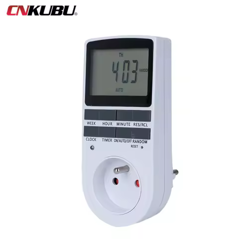 EU Electronic Digital Timer Switch US FR BR Plug Kitchen Timer Socket Outlet 230V 110V 7 Day 12/24 H