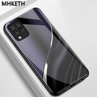 Case For Samsung A22 M22 A22 5G High-End Glass Back Cover Phone With Minimal Design