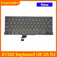 New A1502 Keyboard For Macbook Pro Retina 13" 2013 2014 2015 Replacement Keyboard US UK Spain French