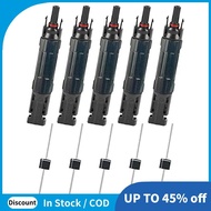 5 PCS PV Solar Panel Connector Male/Female 15A Built-in Diode Inline Fuse Solar Wire Connectors Wate