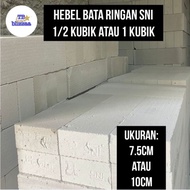 Hebel 1/2 Kubik / Hebel 1 Kubik SNI Bata ringan 7.5cm / 10cm Hebel Per