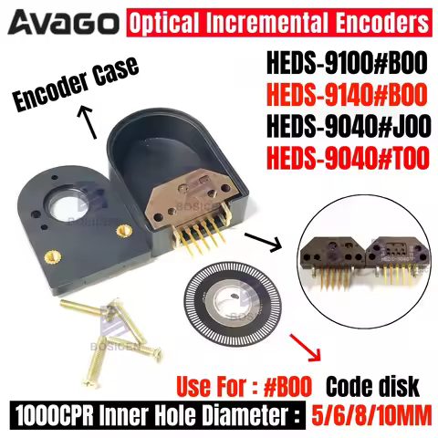 Avago Optical Incremental Encoders HEDS-9100#B00 HEDS-9140#B00 HEDS-9040#J00 HEDS-9040#T00 SIP-5 Cod