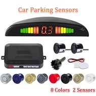 Car Parking Sensor Kit 2 Sensors 22mm LED Screen Reverse Radar Sound Alert Indicator System 8 Colors