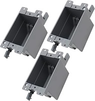 Old Work Electrical Outlet Box 1 Gang,14cu Inch,Plastic Electrical Box,ETL Listed and 2 Hours Fire C