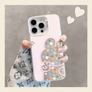 Rabbit Flower Case For Vivo Y17 Y12 Y12S Y30 Y7S Y50 Y100 S10 S10E V23E V23 V25 V27 V29 X60 X70 X80 