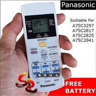 Panasonic aircond remote control aircon air cond spare part a75c2841 a75c3297 a75c2817 a75c2825 FREE BATTERY - wirasz