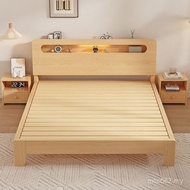 Mi Economical Rental Room Single Bed Frame MC Solid Wood Bed Double Bed 1.51.2m Modern Simple 1.8m H