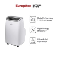 EuropAce 12K BTU Portable Aircon | EPAC 12T3B | 3-in-1 Function: Aircon, Dehumidifier, Fan &amp; Compact Size