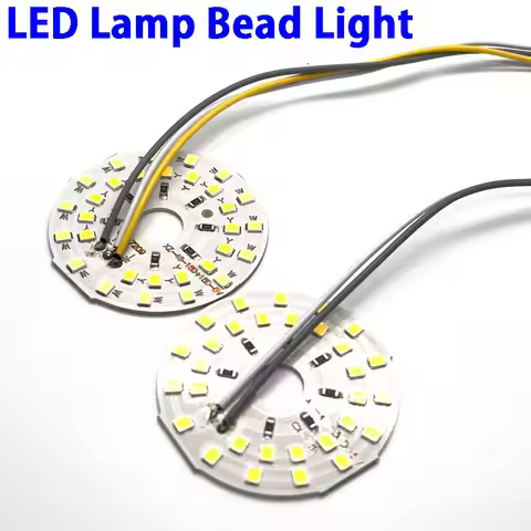 1-6pcs 6W DC 5V LED Light Board Monochrome Two-color Light Source 48mm Lamp Beads For Led Bulb Downl