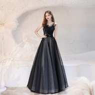 gaun wedding dress evening gowns dress balck prom dress evening gown starrry sky women gowns evening
