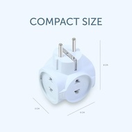 Tera Plug T Multi Way Plug Adaptor - 4 Ways Socket