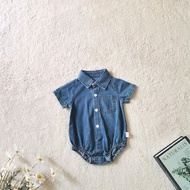 ❤️READY STOCK❤️ AK080 Denim Button Romper