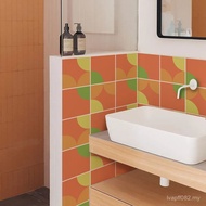 Style Funlife California Background Wall Living Room Tile Stickers Self-Adhesive Modern Warm Orange 