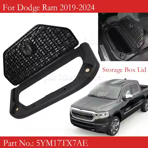 Automotive Black Storage Box Lid Suitable For 2019-2024 Dodge Ram 5YM17TX7AE Car Interior Accessorie