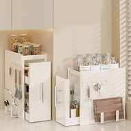 Pull-Out Storage Countertop Rack Narrow Dustproof Iron Art Organizer Spice Rack New Kitchen Spice Ra