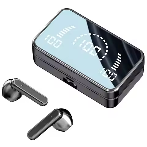 #S2 TWS Wireless Bluetooth Headset with Charge Box Noise Cancelling LED Earbuds with Mic Wireless He