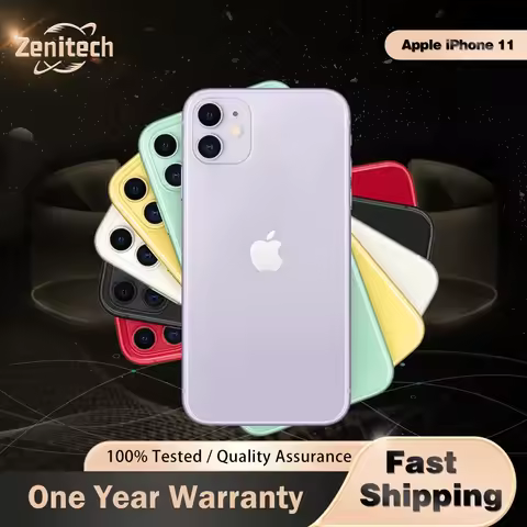Original Unlocked Apple iPhone 11 Mobile Phone NFC 4GB RAM 64/128/256GB ROM 6.1'' Dual 12MP A13 Bion