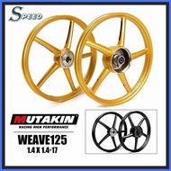 ┏ 🅹 ⚡ MUTAKIN Mags SP 522  Wave125 XRM 125  Front Disc Brake 1.4*17 and Rear Drum Brake 1.4*17
